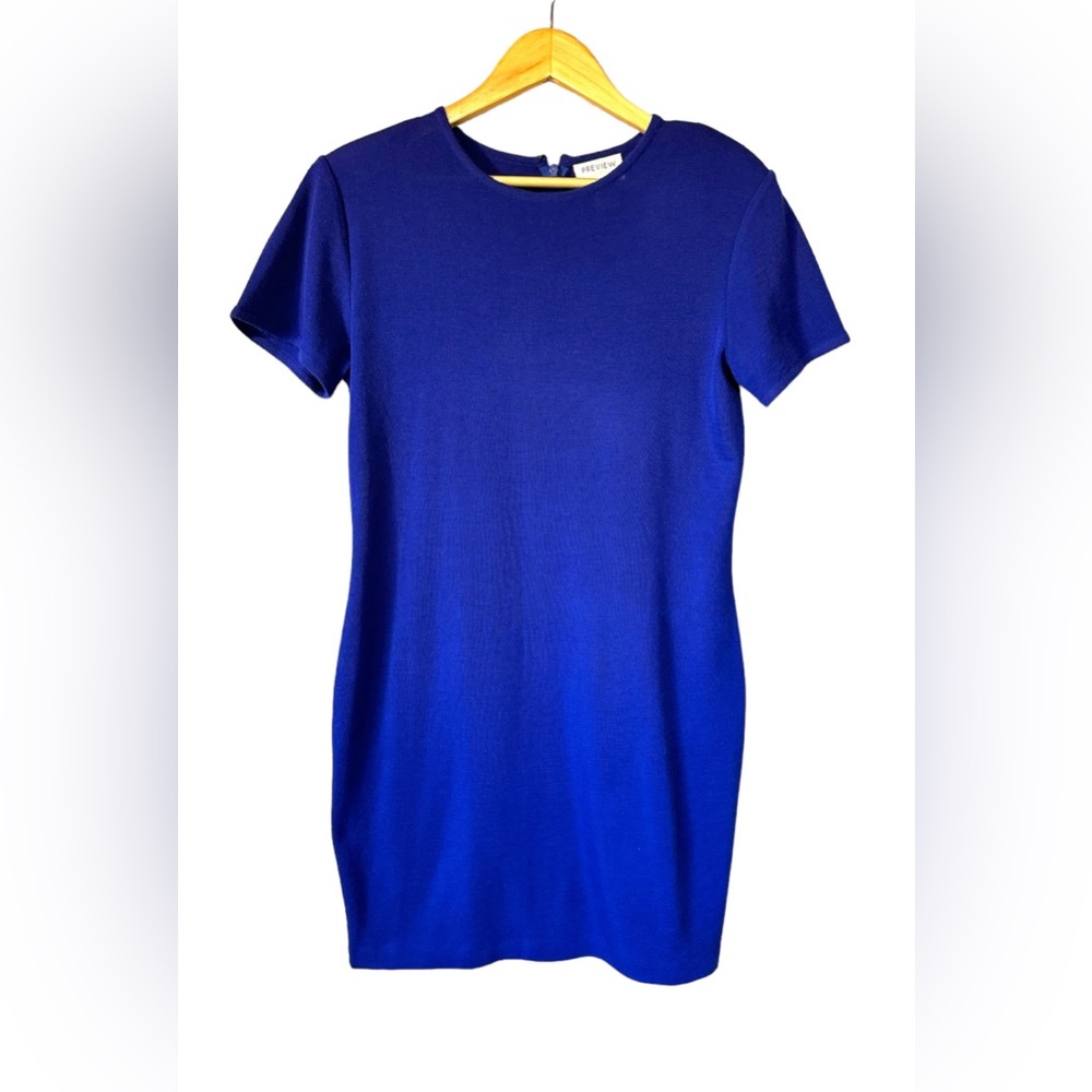 Preview Collection Womens Size S CLASSIC Royal Blue Wool Bld Dress